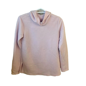 rbx light pink ribbed hooded women’s sweater